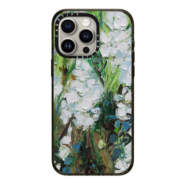 Ann Marie Coolick x CASETiFY iPhone 15 Pro Max ケース ブラック インパクトケース Wild Squill Flowers