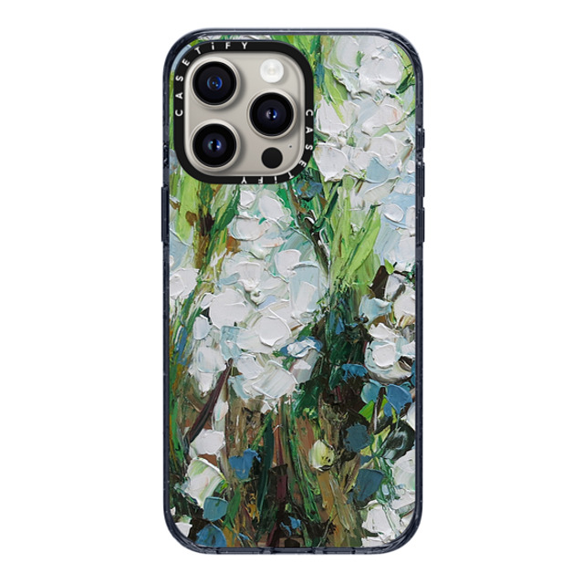 Ann Marie Coolick x CASETiFY iPhone 15 Pro Max ケース Classic Blue インパクトケース Wild Squill Flowers
