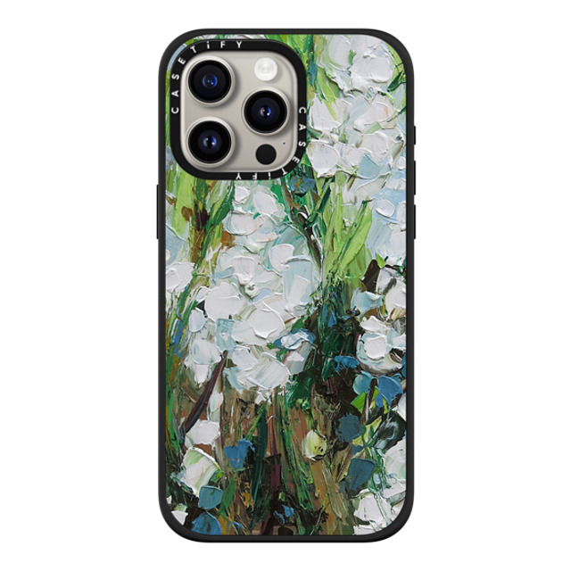 Ann Marie Coolick x CASETiFY iPhone 15 Pro Max ケース マットブラック インパクトケース MagSafe対応 Wild Squill Flowers