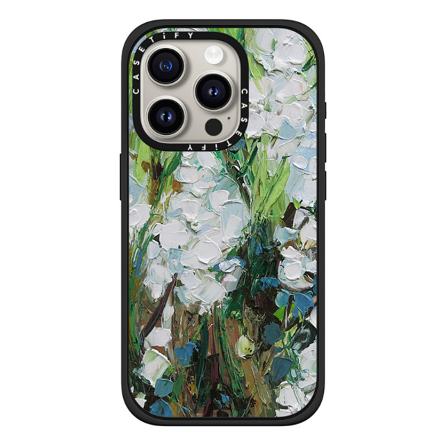 Ann Marie Coolick x CASETiFY iPhone 15 Pro ケース マットブラック インパクトケース MagSafe対応 Wild Squill Flowers