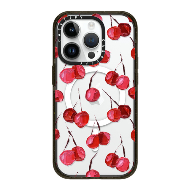 Ann Marie Coolick x CASETiFY iPhone 14 Pro ケース ブラック インパクトケース MagSafe対応 Bing Cherry