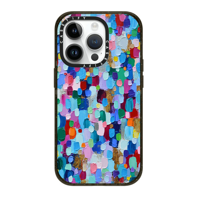 Ann Marie Coolick x CASETiFY iPhone 14 Pro ケース ブラック インパクトケース MagSafe対応 Rainbow Sparkle Confetti