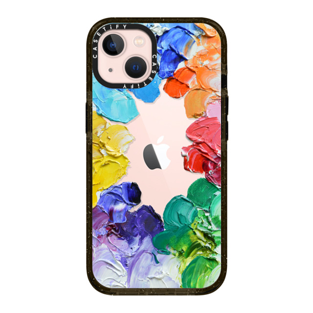 Ann Marie Coolick x CASETiFY iPhone 13 ケース ブラック インパクトケース Rainbow Color Wheel