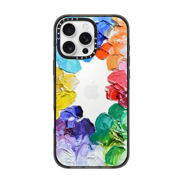 Ann Marie Coolick x CASETiFY iPhone 16 Pro Max ケース ブラック インパクトケース Rainbow Color Wheel