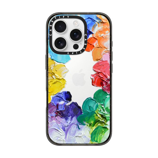 Ann Marie Coolick x CASETiFY iPhone 16 Pro ケース ブラック インパクトケース Rainbow Color Wheel