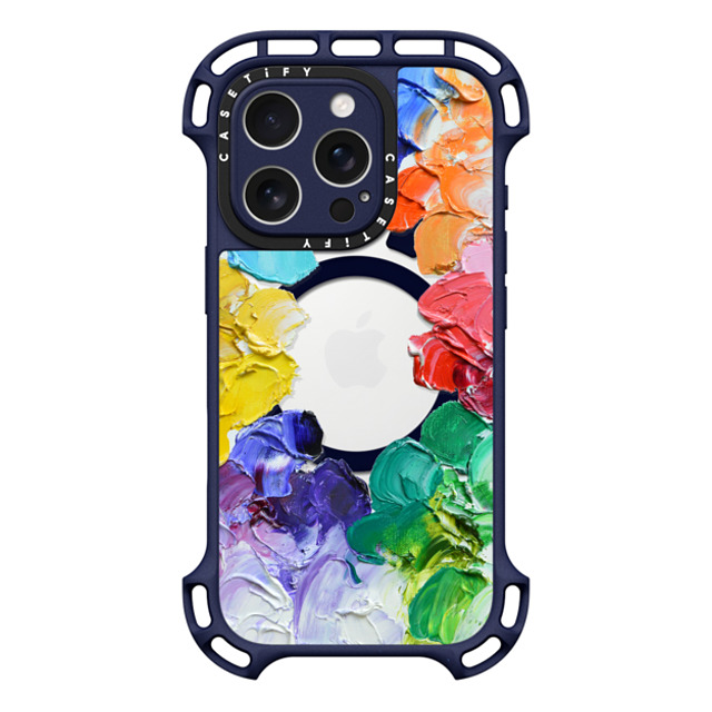 Ann Marie Coolick x CASETiFY iPhone 16 Pro Case インディゴ ウルトラ バウンスケース MagSafe対応 Rainbow Color Wheel Ann Marie Coolick x CASETiFY iPhone 16 Pro Case インディゴ ウルトラ バウンスケース MagSafe対応 Rainbow Color Wheel