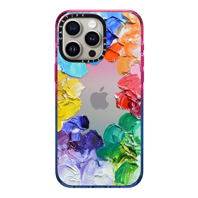 Ann Marie Coolick x CASETiFY iPhone 15 Pro Max ケース Cotton Candy インパクトケース Rainbow Color Wheel