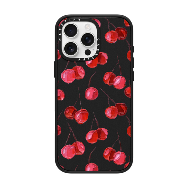 Ann Marie Coolick x CASETiFY iPhone 16 Pro Max ケース マットブラック インパクトケース MagSafe対応 Bing Cherry