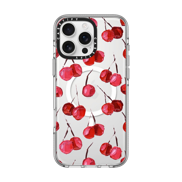 Ann Marie Coolick x CASETiFY iPhone 16 Pro Max ケース クリア クリア ケース MagSafe対応 Bing Cherry