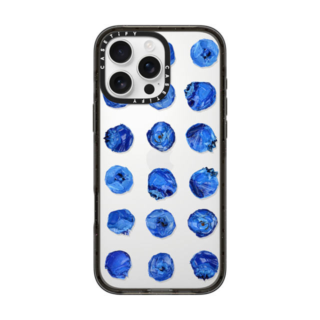 Ann Marie Coolick x CASETiFY iPhone 16 Pro Max ケース ブラック インパクトケース Blueberry Daubs Ann Marie Coolick x CASETiFY iPhone 16 Pro Max ケース ブラック インパクトケース Blueberry Daubs