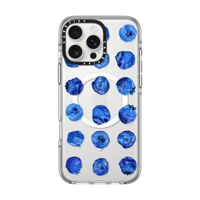 Ann Marie Coolick x CASETiFY iPhone 16 Pro Max ケース Fruit,Food クリア クリア ケース MagSafe対応 Blueberry Daubs Father's Day Ann Marie Coolick x CASETiFY iPhone 16 Pro Max ケース Fruit,Food クリア クリア ケース MagSafe対応 Blueberry Daubs Father's Day