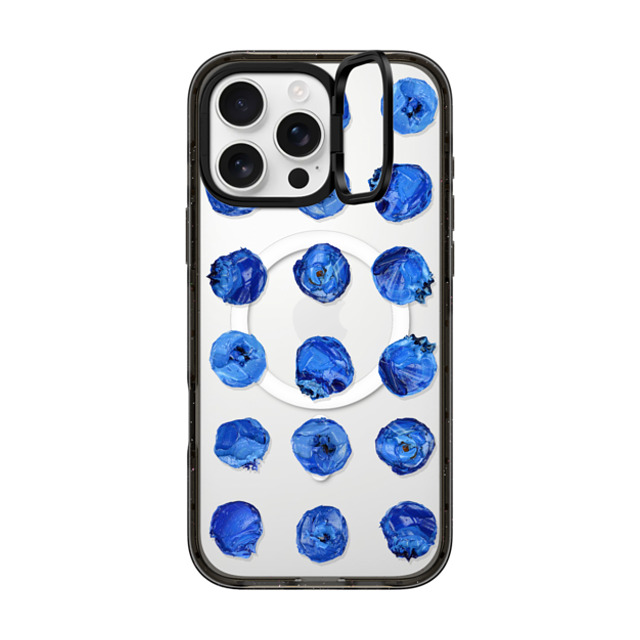 Ann Marie Coolick x CASETiFY iPhone 16 Pro Max ケース Fruit,Food ブラック インパクトリングスタンドケース MagSafe対応 Blueberry Daubs Father's Day Ann Marie Coolick x CASETiFY iPhone 16 Pro Max ケース Fruit,Food ブラック インパクトリングスタンドケース MagSafe対応 Blueberry Daubs Father's Day