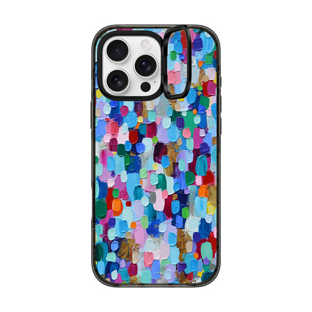 Ann Marie Coolick x CASETiFY iPhone 16 Pro Max ケース ブラック インパクトリングスタンドケース MagSafe対応 Rainbow Sparkle Confetti