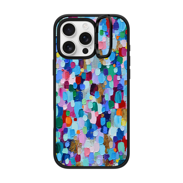 Ann Marie Coolick x CASETiFY iPhone 16 Pro Max ケース マットブラック インパクトリングスタンドケース MagSafe対応 Rainbow Sparkle Confetti