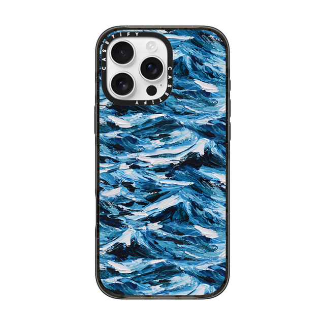 Ann Marie Coolick x CASETiFY iPhone 16 Pro Max Case Black Impact Case MagSafe Compatible Deep Blue Seas Ann Marie Coolick x CASETiFY iPhone 16 Pro Max Case Black Impact Case MagSafe Compatible Deep Blue Seas