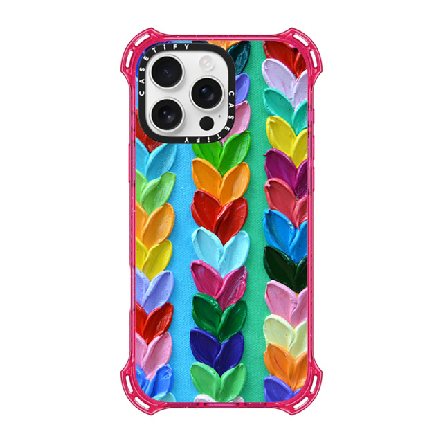 Ann Marie Coolick x CASETiFY iPhone 16 Pro Max Case プリムローズ ピンク バウンスケース Rainbow Heart Stripes 2 Ann Marie Coolick x CASETiFY iPhone 16 Pro Max Case プリムローズ ピンク バウンスケース Rainbow Heart Stripes 2
