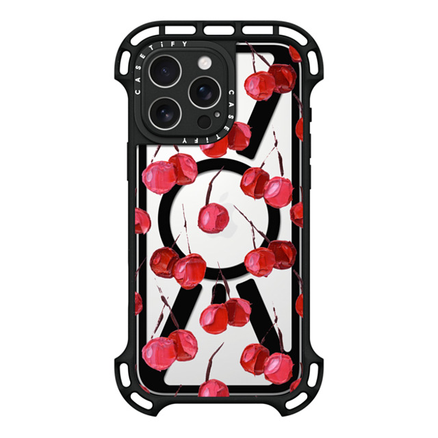 Ann Marie Coolick x CASETiFY iPhone 16 Pro Max ケース ブラック ウルトラ バウンスケース MagSafe対応 Bing Cherry