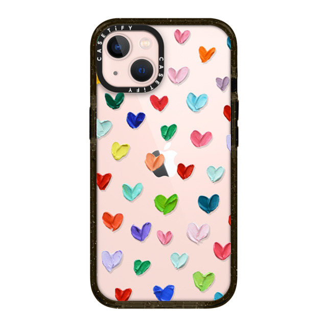 Ann Marie Coolick x CASETiFY iPhone 13 ケース ブラック インパクトケース Polka Daub Hearts