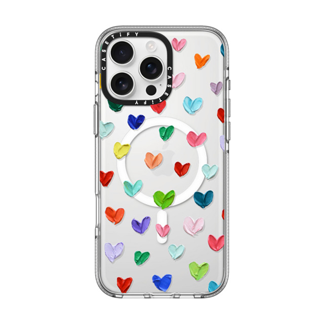 Ann Marie Coolick x CASETiFY iPhone 16 Pro Max ケース クリア クリア ケース MagSafe対応 Polka Daub Hearts