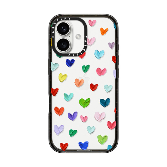 Ann Marie Coolick x CASETiFY iPhone 16 ケース ブラック インパクトケース Polka Daub Hearts