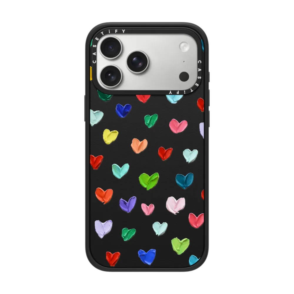 Impact iPhone 17 Pro Max Case MagSafe Compatible - Polka Daub Hearts