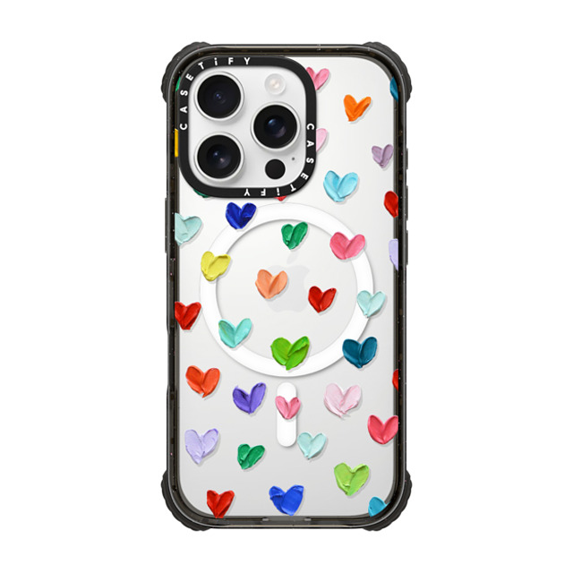 Ann Marie Coolick x CASETiFY iPhone 16 Pro Case Black ウルトラ インパクトケース MagSafe 対応 Polka Daub Hearts Ann Marie Coolick x CASETiFY iPhone 16 Pro Case Black ウルトラ インパクトケース MagSafe 対応 Polka Daub Hearts