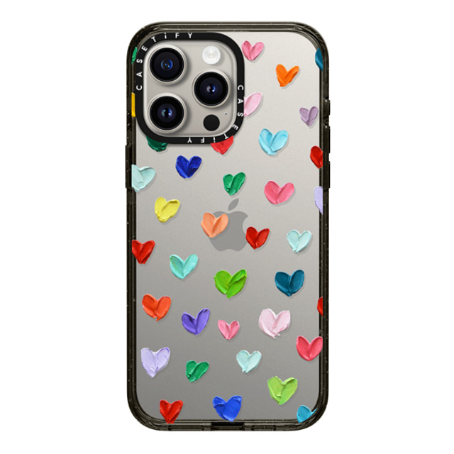 Ann Marie Coolick x CASETiFY iPhone 15 Pro Max ケース ブラック インパクトケース Polka Daub Hearts