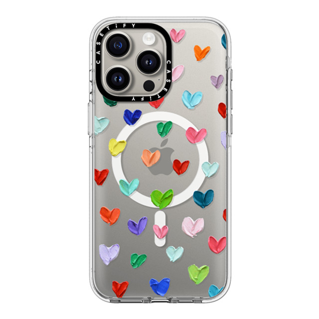 Ann Marie Coolick x CASETiFY iPhone 15 Pro Max ケース クリア クリア ケース MagSafe対応 Polka Daub Hearts