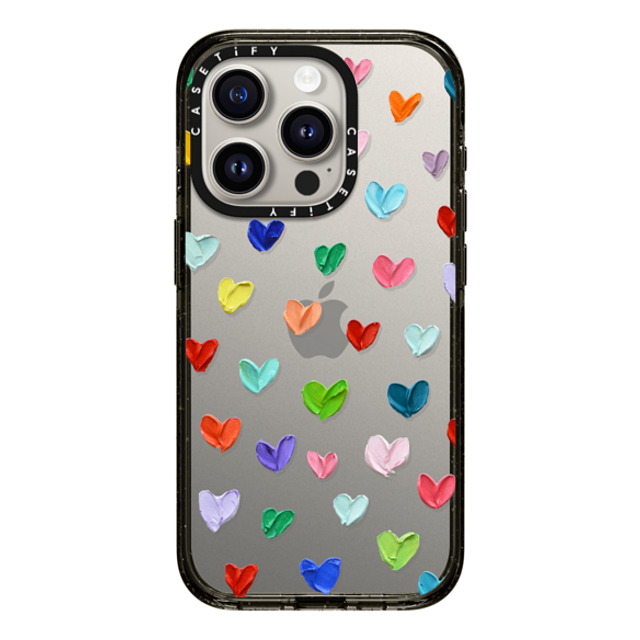 Ann Marie Coolick x CASETiFY iPhone 15 Pro ケース ブラック インパクトケース Polka Daub Hearts