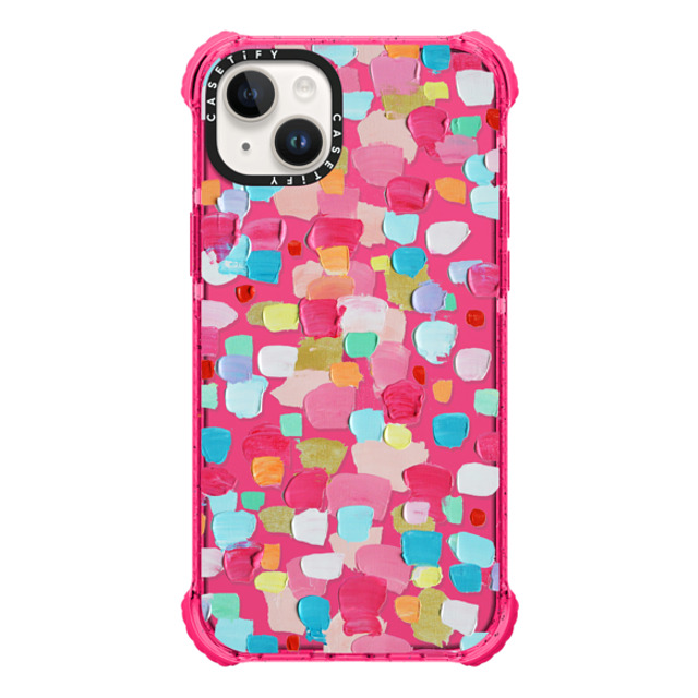 Ann Marie Coolick x CASETiFY iPhone 14 Plus ケース Bubble Gum ウルトラインパクトケース Magenta Confetti