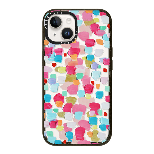 Ann Marie Coolick x CASETiFY iPhone 14 ケース ブラック インパクトケース Magenta Confetti