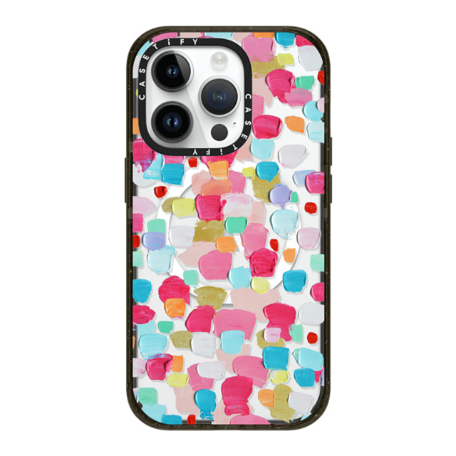 Ann Marie Coolick x CASETiFY iPhone 14 Pro ケース ブラック インパクトケース MagSafe対応 Magenta Confetti