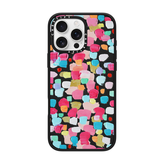 Ann Marie Coolick x CASETiFY iPhone 16 Pro Max ケース マットブラック インパクトケース MagSafe対応 Magenta Confetti