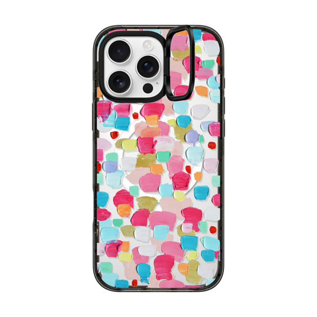 Ann Marie Coolick x CASETiFY iPhone 16 Pro Max ケース ブラック インパクトリングスタンドケース MagSafe対応 Magenta Confetti