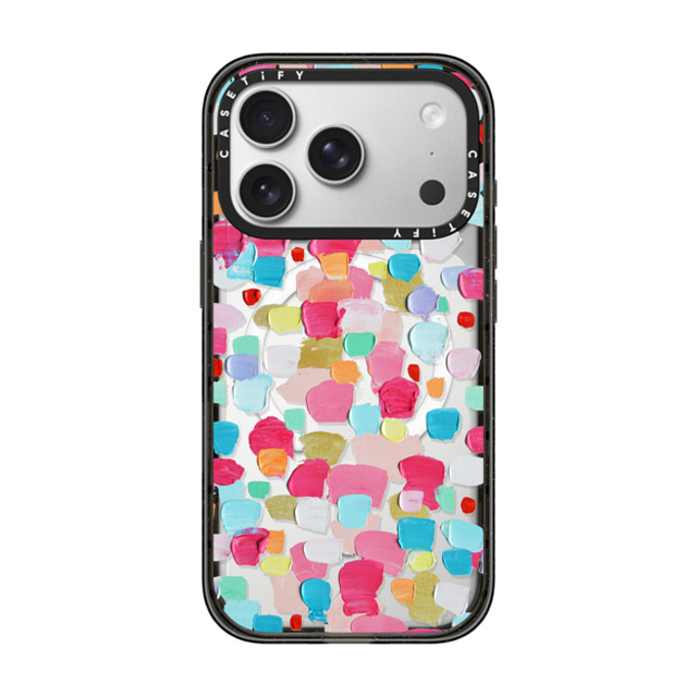 Ann Marie Coolick x CASETiFY iPhone 17 Pro ケース Geometric,Fine Art ブラック インパクトケース MagSafe対応 Magenta Confetti