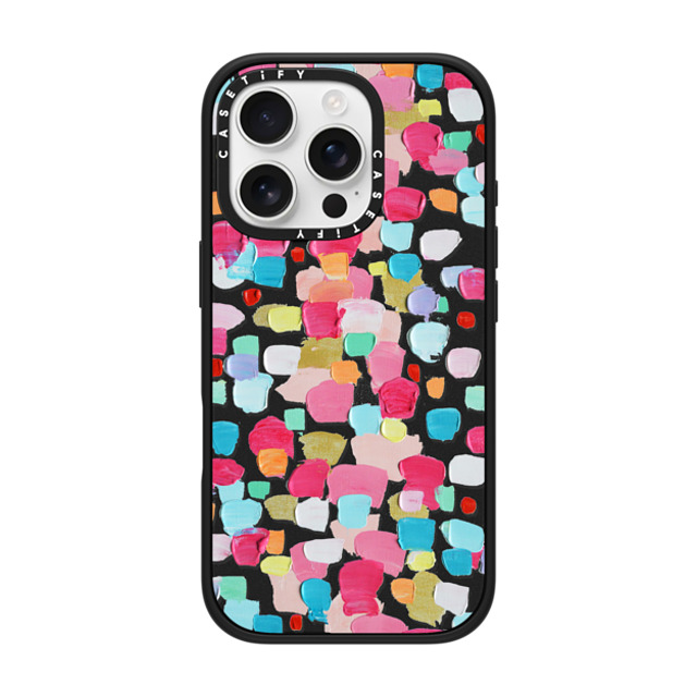 Ann Marie Coolick x CASETiFY iPhone 16 Pro ケース マットブラック インパクトケース MagSafe対応 Magenta Confetti