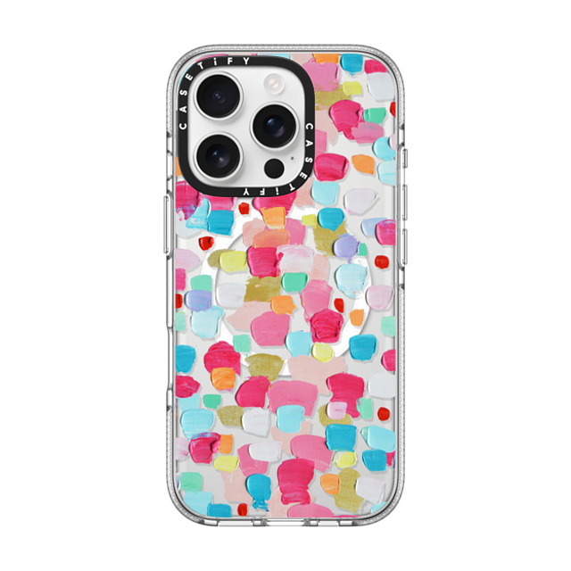 Ann Marie Coolick x CASETiFY iPhone 16 Pro ケース クリア クリア ケース MagSafe対応 Magenta Confetti