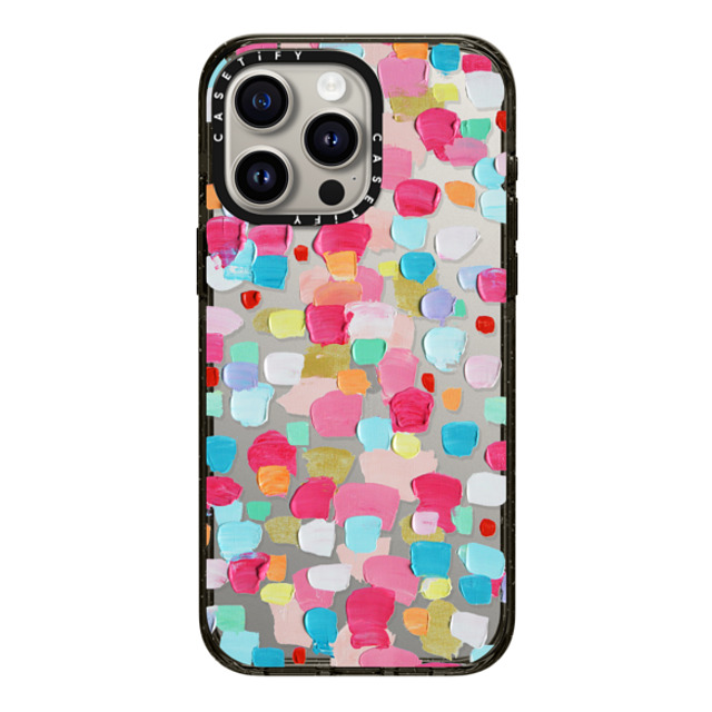 Ann Marie Coolick x CASETiFY iPhone 15 Pro Max ケース ブラック インパクトケース Magenta Confetti