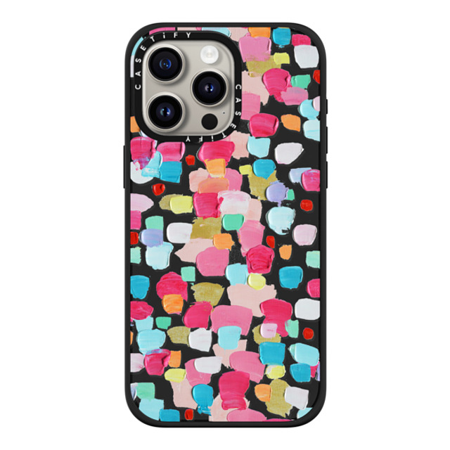 Ann Marie Coolick x CASETiFY iPhone 15 Pro Max ケース マットブラック インパクトケース MagSafe対応 Magenta Confetti