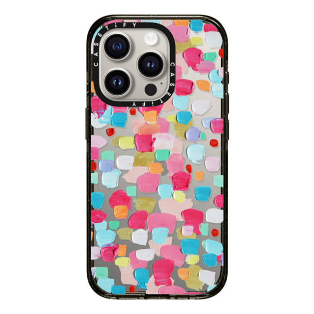 Ann Marie Coolick x CASETiFY iPhone 15 Pro ケース ブラック インパクトケース Magenta Confetti