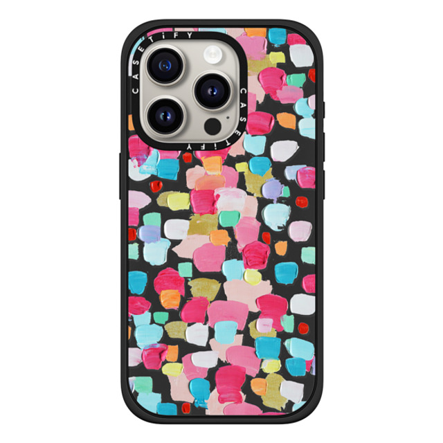 Ann Marie Coolick x CASETiFY iPhone 15 Pro ケース マットブラック インパクトケース MagSafe対応 Magenta Confetti