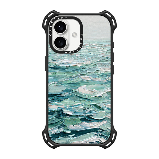 Ann Marie Coolick x CASETiFY iPhone 16 Case Matte Black バウンスケース Minty Sea Ann Marie Coolick x CASETiFY iPhone 16 Case Matte Black バウンスケース Minty Sea
