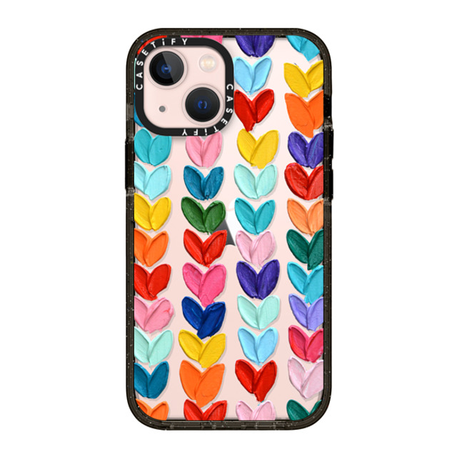 Ann Marie Coolick x CASETiFY iPhone 13 Mini ケース Heart,Love ブラック インパクトケース Clear Polka Daub Hearts Father's Day Ann Marie Coolick x CASETiFY iPhone 13 Mini ケース Heart,Love ブラック インパクトケース Clear Polka Daub Hearts Father's Day