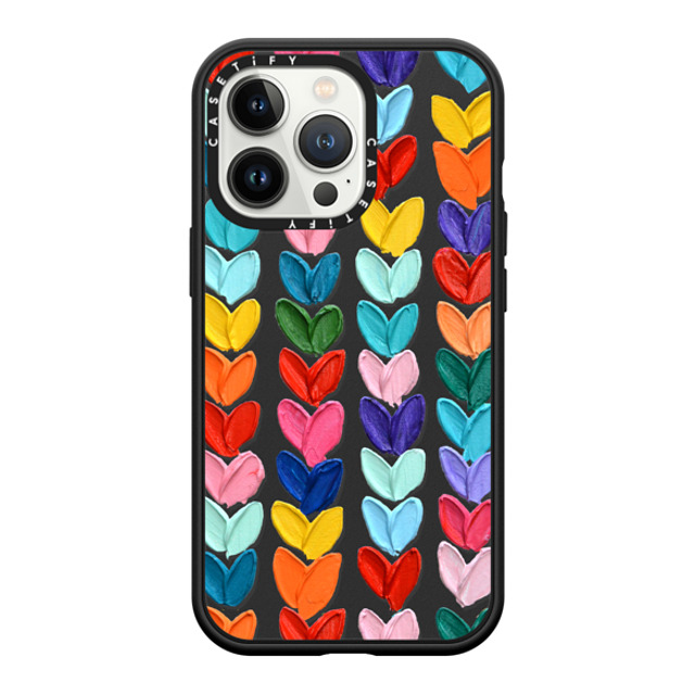 Ann Marie Coolick x CASETiFY iPhone 13 Pro ケース Heart,Love マットブラック インパクトケース MagSafe対応 Clear Polka Daub Hearts Father's Day Ann Marie Coolick x CASETiFY iPhone 13 Pro ケース Heart,Love マットブラック インパクトケース MagSafe対応 Clear Polka Daub Hearts Father's Day