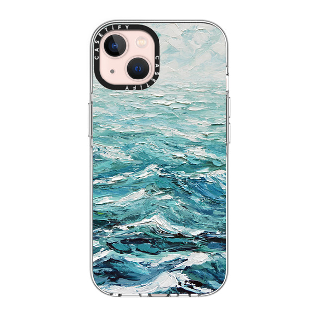 Ann Marie Coolick x CASETiFY iPhone 13 ケース クリア クリア ケース MagSafe対応 Windswept Sea