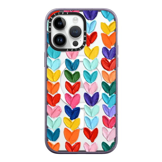 Ann Marie Coolick x CASETiFY iPhone 14 Pro Max Case Heart,Love Matte Deep Purple Impact Case MagSafe Compatible Clear Polka Daub Hearts Back to School Ann Marie Coolick x CASETiFY iPhone 14 Pro Max Case Heart,Love Matte Deep Purple Impact Case MagSafe Compatible Clear Polka Daub Hearts Back to School