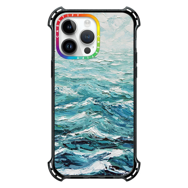 Ann Marie Coolick x CASETiFY iPhone 14 Pro Max ケース ブラック プライド バウンス ケース MagSafe対応 Windswept Sea