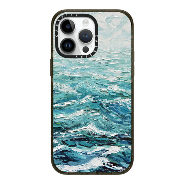 Ann Marie Coolick x CASETiFY iPhone 14 Pro Max ケース ブラック インパクトケース MagSafe対応 Windswept Sea