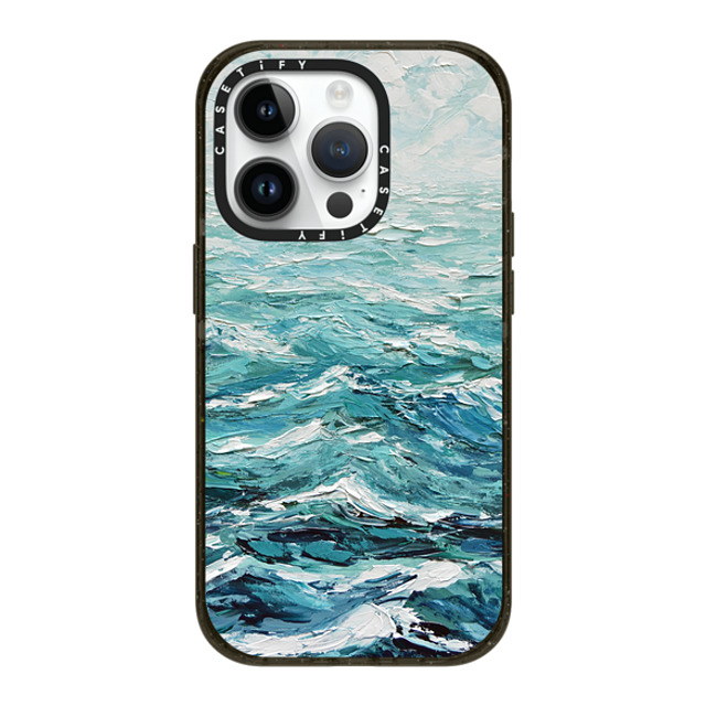 Ann Marie Coolick x CASETiFY iPhone 14 Pro ケース ブラック インパクトケース MagSafe対応 Windswept Sea