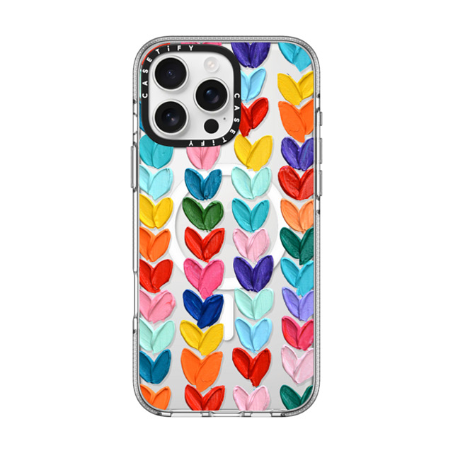 Ann Marie Coolick x CASETiFY iPhone 16 Pro Max ケース クリア クリア ケース MagSafe対応 Clear Polka Daub Hearts